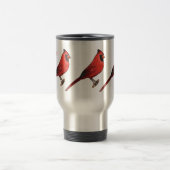 Mug De Voyage Cardinal du Nord dessin animé d'oiseau (Centre)