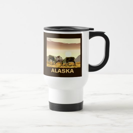 Mug De Voyage Caribou Duel - Alaska (Droite)