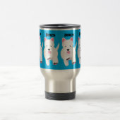 Mug De Voyage Caricature blanche de terrier de l'ouest (Centre)