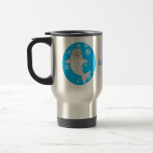 Mug De Voyage Caricature de bulles de narval joyeux