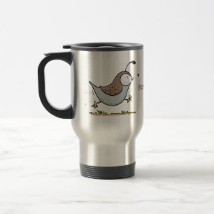 Mug De Voyage Caricature de caille californienne joli