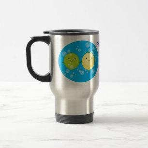 Mug De Voyage Caricature de chaux de citron joyeux