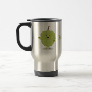 Mug De Voyage Caricature de chérimoya à la crème anglaise