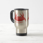 Mug De Voyage Caricature de crabe rouge cuite (Devant gauche)