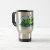 Mug De Voyage Caricature de grenouille vert mignon (Devant gauche)