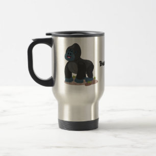 Mug De Voyage Caricature de gros gorilles joyeux