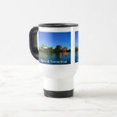 Mug De Voyage Caricature de Hartford Connecticut Skyline (Devant gauche)