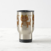 Mug De Voyage Caricature de lézard de dragon à barbe (Centre)