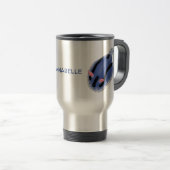 Mug De Voyage Caricature de nudibranche bleu mignon (Devant droit)