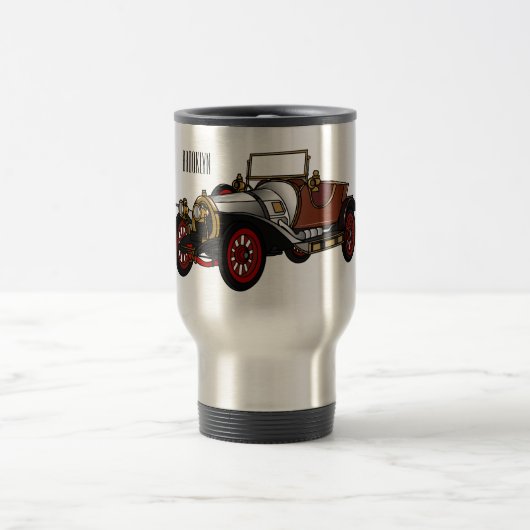 Mug De Voyage Caricature de voiture classique 1920 (Centre)