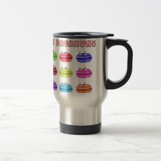 Mug De Voyage Caricature des Macarons (Droit)