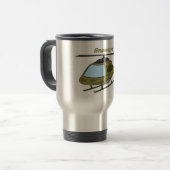 Mug De Voyage Caricature d'hélicoptère camoflage de l'armée (Devant gauche)