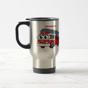 Mug De Voyage Caricature du moteur de feu joyeux