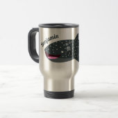 Mug De Voyage Caricature joli requin baleine joyeux (Devant gauche)