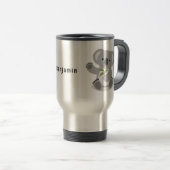 Mug De Voyage Caricature joyeux koala agitant (Devant droit)