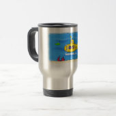 Mug De Voyage Caricature sous-marine joyeuse (Devant gauche)