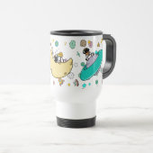 Mug De Voyage Caricature spatiale astronaute (Devant droit)