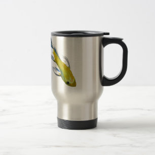 Mug De Voyage Carpe japonaise koi jaune peinture à l'aquarelle p