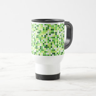 Mug De Voyage Carrelage de piscine, Carrelage en mosaïque verte,