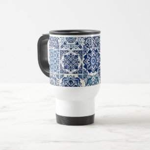 Mug De Voyage Carrelage méditerranéen, Portugais, Azulejo, Majol