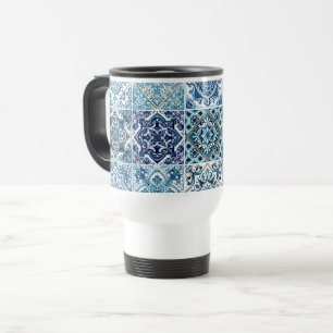 Mug De Voyage Carrelage méditerranéen, Portugais, Azulejo, Majol