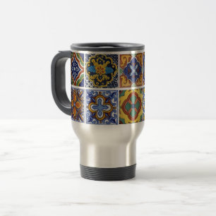 Mug De Voyage Carrelage Talavera mexicain