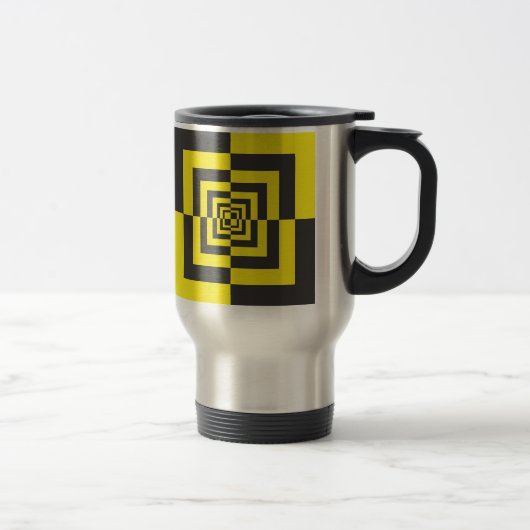 Mug De Voyage Carrés hypnotiques (Droit)