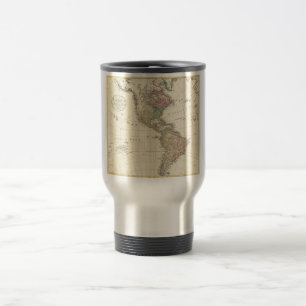 Mug De Voyage Carte 1796 de Mannert de nord et de l'Amérique du
