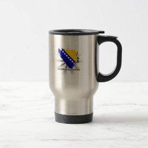 Mug De Voyage Carte 2,0 de drapeau de la Bosnie-Herzégovine