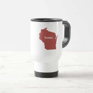 Mug De Voyage Carte à la maison d'état de silhouette du