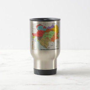 Mug De Voyage Carte Autriche-Hongrie de la diversité ethnique en