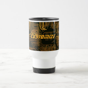 Mug De Voyage Carte circuit orange PCB personnalisée geek Out