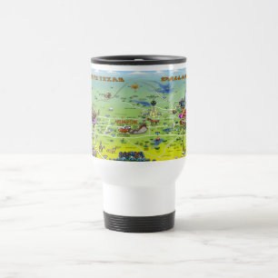 Mug De Voyage Carte de Dallas Fort Worth