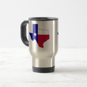 Mug De Voyage Carte de drapeau du Texas (Devant gauche)