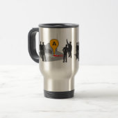 Mug De Voyage Carte de scène du crime avec le contour de police (Devant gauche)