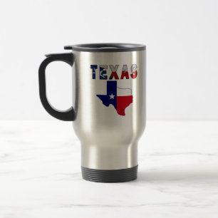 Mug De Voyage Carte des drapeaux avec le Texas