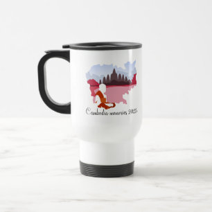 Mug De Voyage Carte des souvenirs du Cambodge avec le moine Pers
