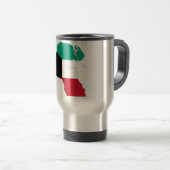 Mug De Voyage Carte du drapeau du Koweït (Devant droit)