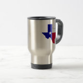 Mug De Voyage Carte du drapeau du Texas (Devant droit)
