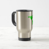 Mug De Voyage Carte du monde blanc vert (Devant gauche)