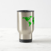 Mug De Voyage Carte du monde blanc vert (Centre)