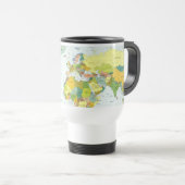 Mug De Voyage Carte mondiale Globe Pays Atlas (Devant droit)