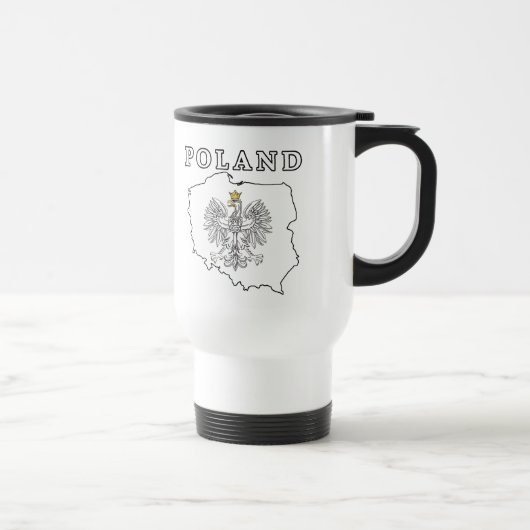 Mug De Voyage Carte Pologne avec aigle (Droite)