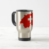 Mug De Voyage Carte suisse de drapeau (Devant gauche)