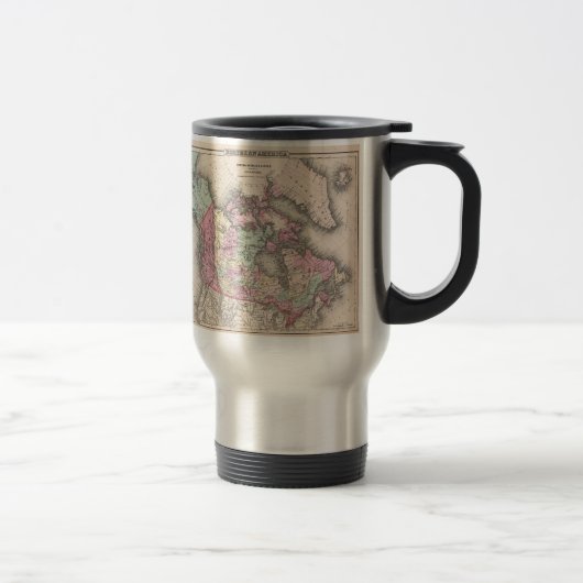 Mug De Voyage Carte vintage du Canada (1857) (Droit)