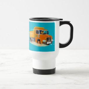 Mug De Voyage Cartographie de camion à vidange jaune pour enfant