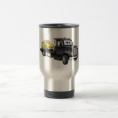 Mug De Voyage Carton plat du camion à remorque noir (Centre)