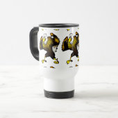 Mug De Voyage Cartoon Combattre l'aigle (Devant gauche)