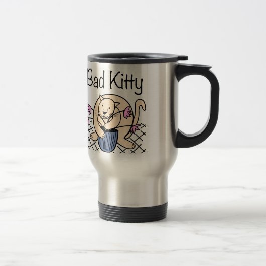 Mug De Voyage Cartoon de chat coquin (Droit)