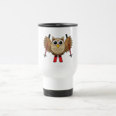 Mug De Voyage Cartoon de ski de Chouette (Centre)
